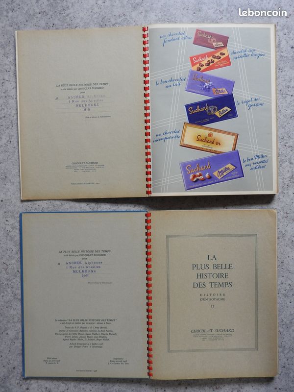 2 Albums Complets La Plus Belle Histoire des Temps Vignettes chocolat Suchard (image 3)