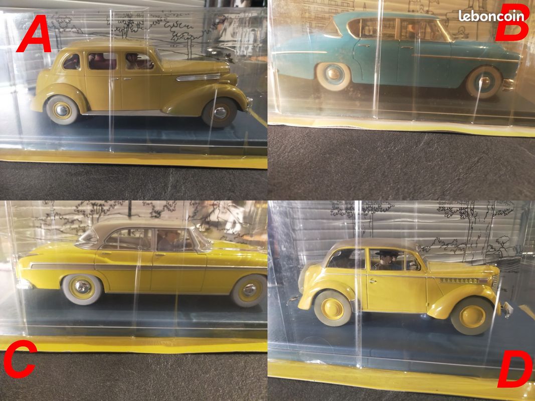 Hergé -Les Voitures Tintin à L'échelle 1/24 - La Conduite Interieur Beige