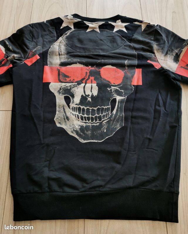 Pull Philipp Plein Homme Avec Motif Crâne - Occasion En Très Bon état