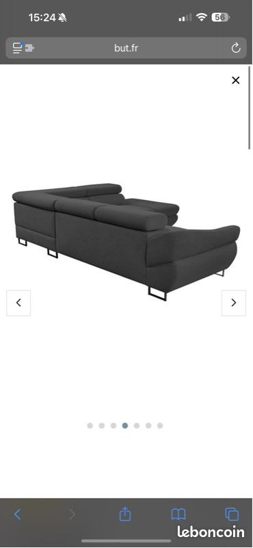 Canapé d’angle convertible et coffre (image 4)
