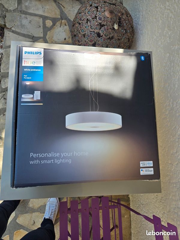 Suspension Philips Hue Fair Pendant – White Ambiance – Neuf (image 1)