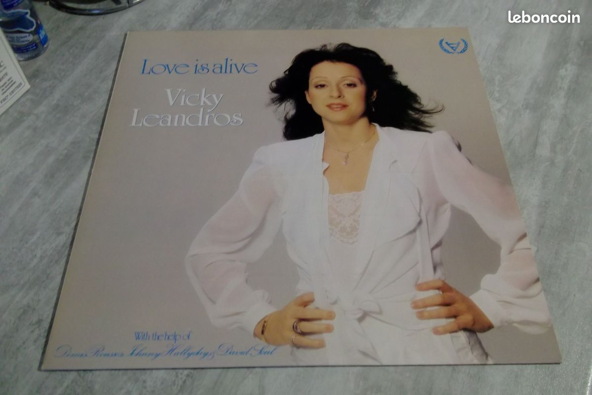 Johnny hallyday duo avec vicky leandros love is alive vinyle (image 1)