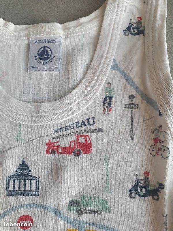 Lot 3 débardeurs Petit Bateau 6 ans (image 2)