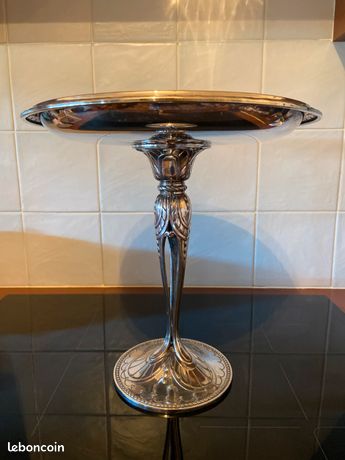 Ancienne corbeille en métal argenté | Brocante en ligne