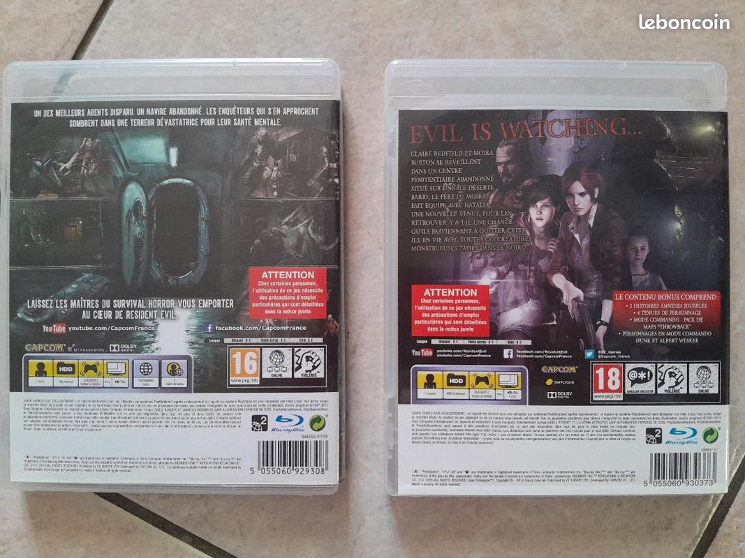 JEU VIDEO RESIDENT EVIL POUR PS3 - BON ÉTAT - BOÎTE ET INSTRUCTIONS INCLUSES