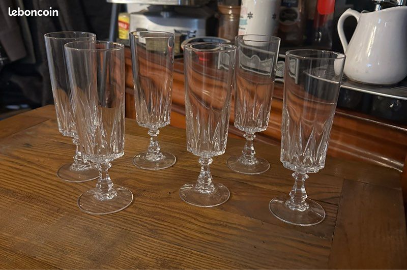 6 coupes à champagne anciennes (image 1)