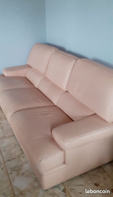 Canapé fixe cuir 3 places Roche Bobois (image 3)