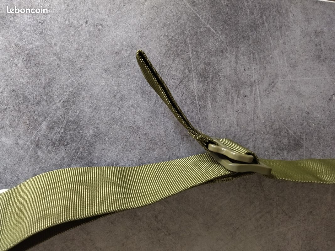 Sangle En Cuir Pour Fusil -munitions De Calibre 12 AVEC 1 Attache Beige