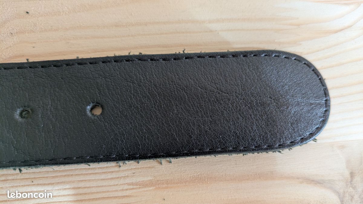 Ceinture cuir WE noire 85 cm (image 9)