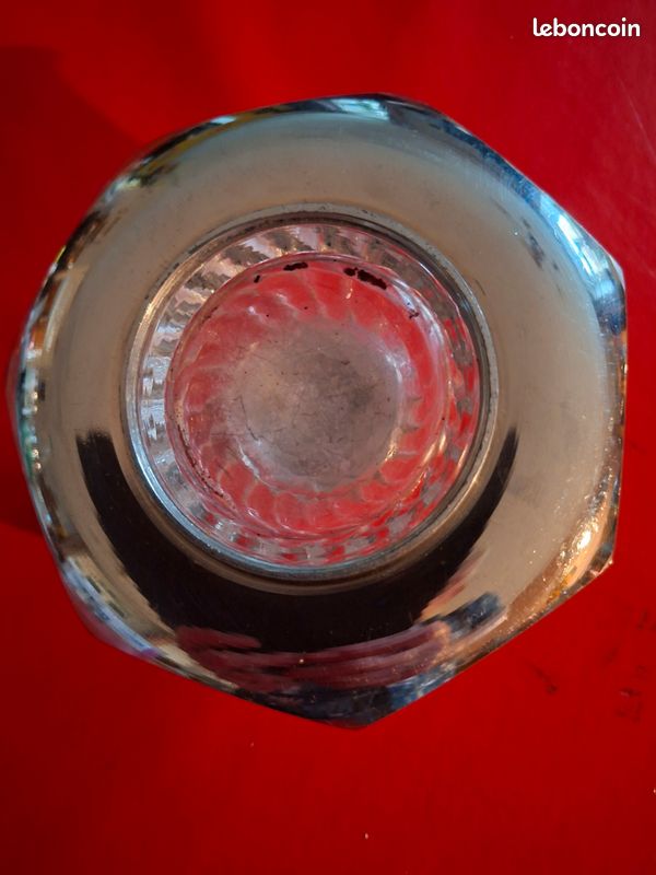 Encrier ancien verre et métal (image 4)