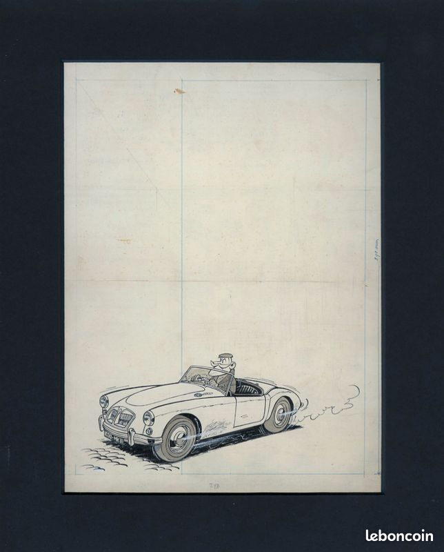 MACHEROT CLIFTON EN VOITURE SOUS PASSE-PARTOUT 24 x 30 cm (image 1)