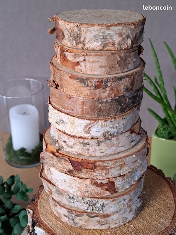 Rondin bois - déco mariage champêtre (image 3)