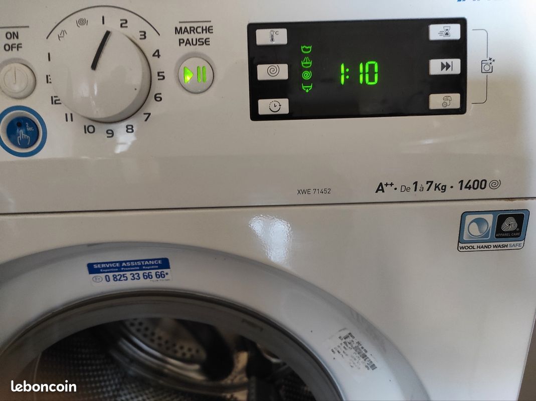 LAVE LINGE INDESIT HUBLOT FRONTAL PUSH & WASH 7 Kg (image 6)