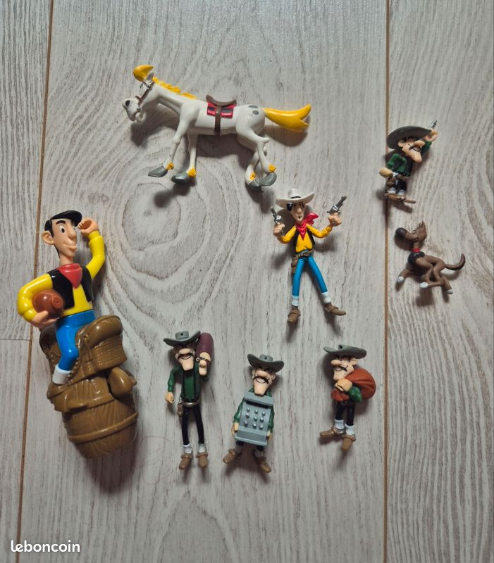 Plastoy Tubo Lucky Luke – 7 Figurines Du Far West – Collection Western