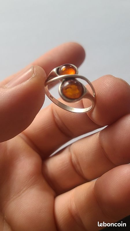Bague en argent et Ambre magnifique (image 5)
