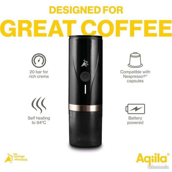 Duckdik Machine Expresso Portable 3-en-1 20 Bars – Auto-Chauffante, Capsules & Moulu, Batterie USB, Voyage & Camping