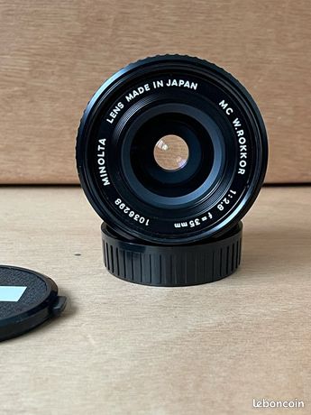 OBJECTIF MINOLTA MC W.Rokkor-HH 1:1.8 f=35mm avec embouts