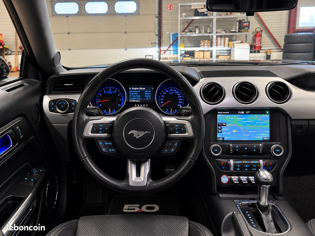 FORD MUSTANG GT V8 5L 441CH BVA 6 - En stock / Homologuée / Borla / Clim / Cuir (image 5)