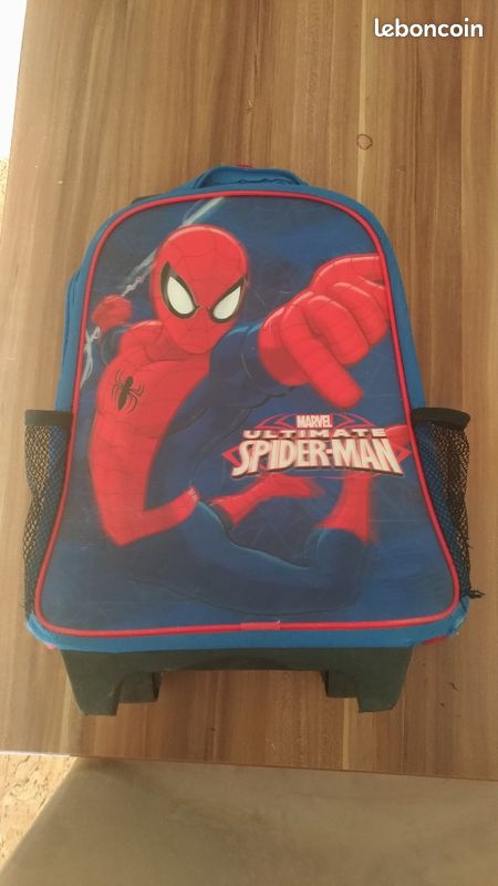 Sac /cartable à roulettes spiderman (image 1)