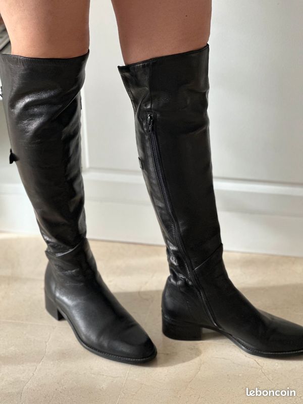 Bottes D'équitation Femme En Cuir Brun - Fabriqué En Italie - Taille 37 à 40 - Neuf Avec Emballage