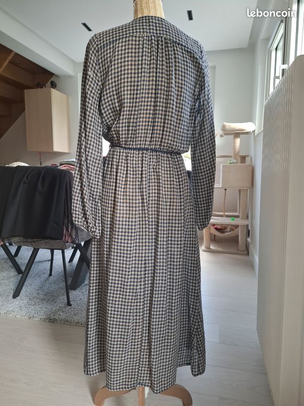 Robe Manches Longues La Fée Maraboutée Noir Motifs Gris - Taille 36, Occasion Très Bon état