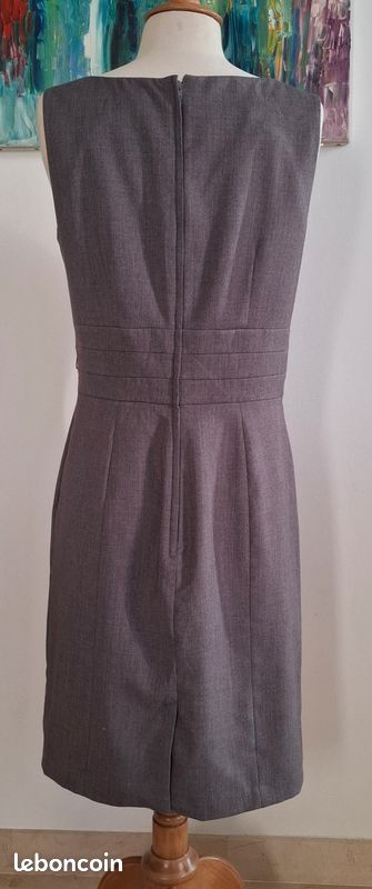 Superbe robe chasuble gris clair H&M taille 40 (image 7)