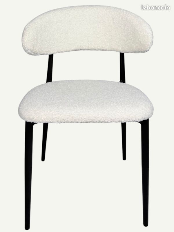 Chaise LUNA Blanche 🤍✨ Design Scandinave Neuve - Salle à Manger (image 3)