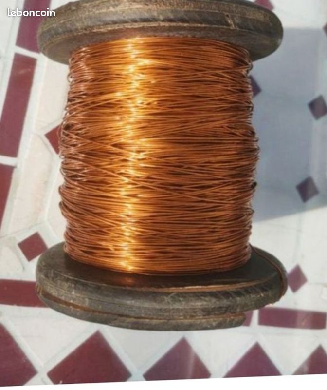 Bobine Fil Cuivre Émaillé Doré 0,6 Mm X 110 M - Fil Magnétique Fin Pour Bijoux, Artisanat, Floral, Tissage Décoration
