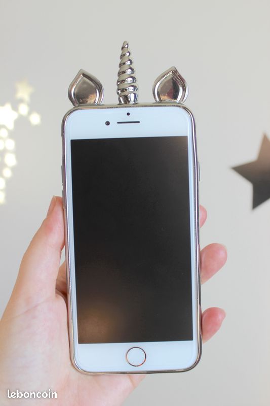 Coque iPhone 7-8-SE licorne argentée (image 9)