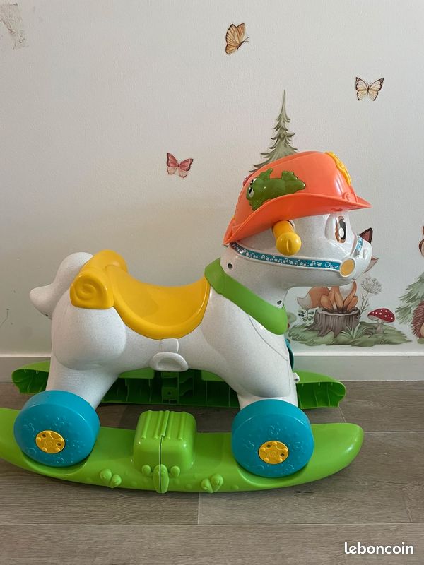 Cheval à bascule et porteur Chicco 2 en 1 – 30 🐴 (image 1)