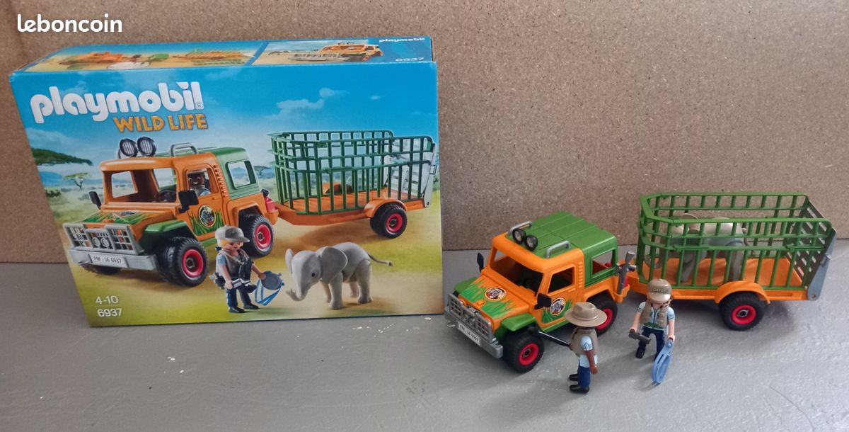 Véhicule avec éléphanteau et soigneurs - Playmobil Aventuriers 6937 - Prix & Rareté
