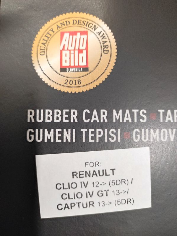 Tapis en caoutchouc pour Renault Clio IV (5 portes)