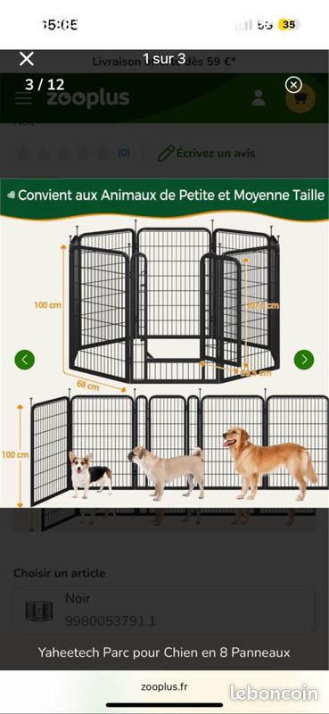 Cage pour chien (image 1)