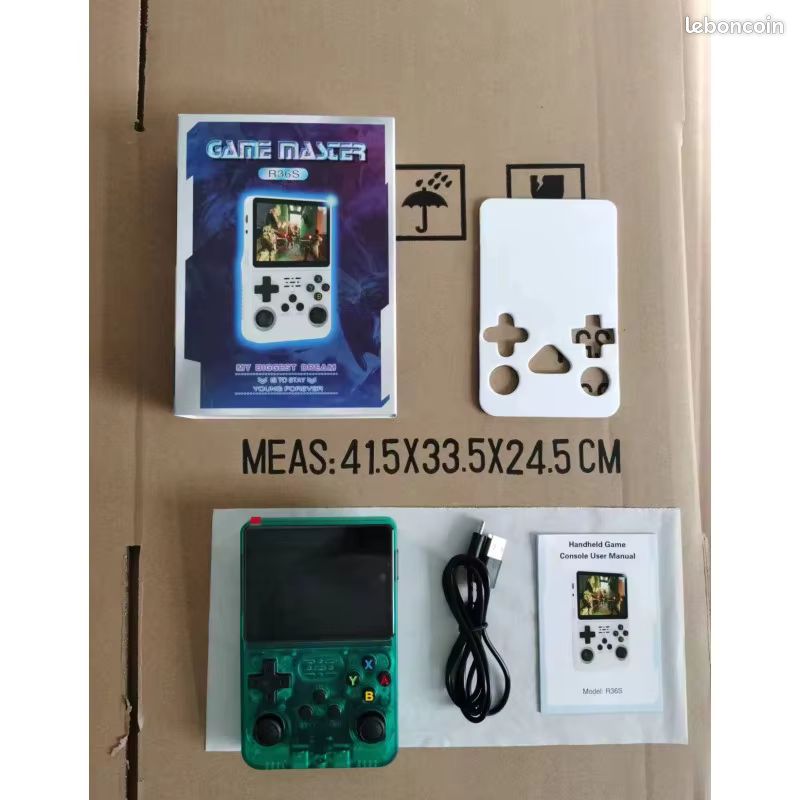 Console Portable Rétro R36S - Écran IPS 3,5 Pouces - 128 Go - 21000 Jeux - Linux - Batterie 3800 MAh