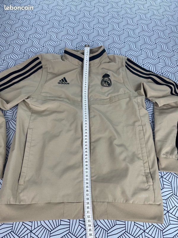 Veste Zippée Real Madrid – Collection Officielle, En Polyester, Pour Hommes Et Enfants (S à XXL, 4 à 14 Ans)