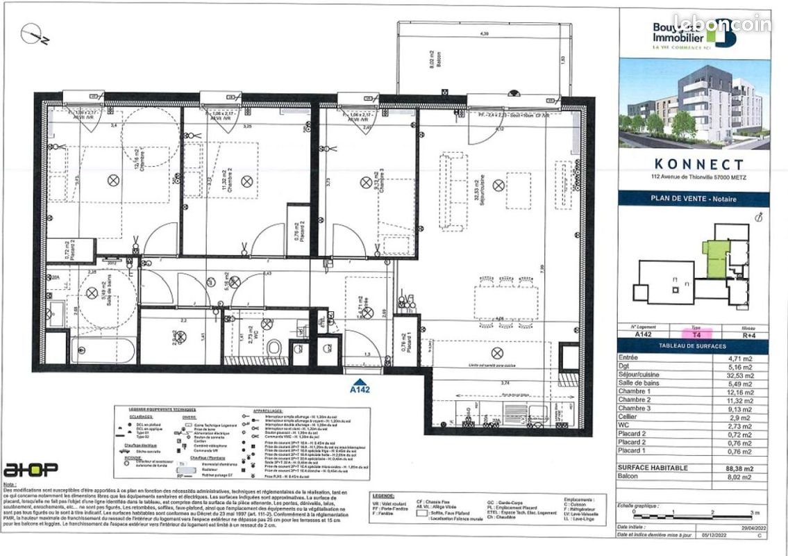 Appartement 4 pièces 89 m² · à Metz · 89 m² · 975 €