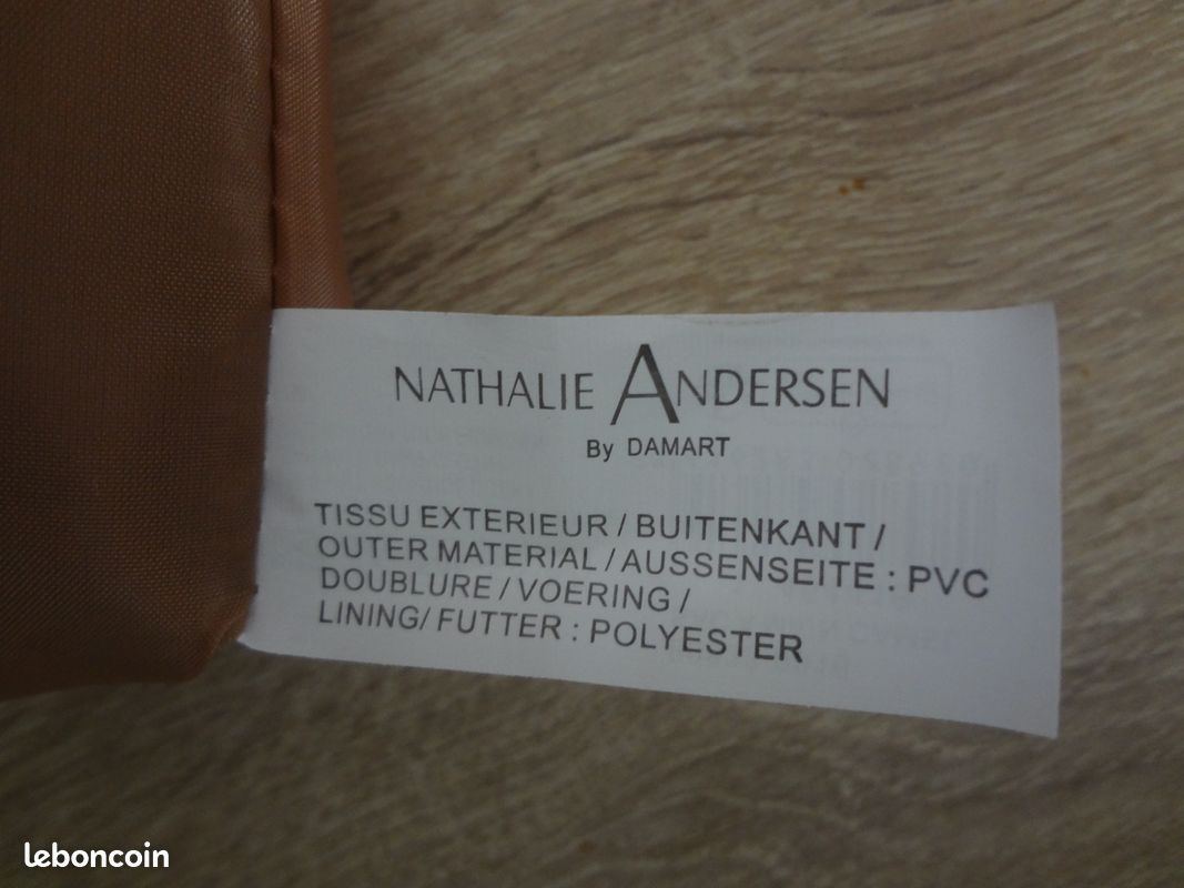 Sac à Main Bandoulière NATHALIE ANDERSEN - Besace Marron, Vintage, Taille Moyenne