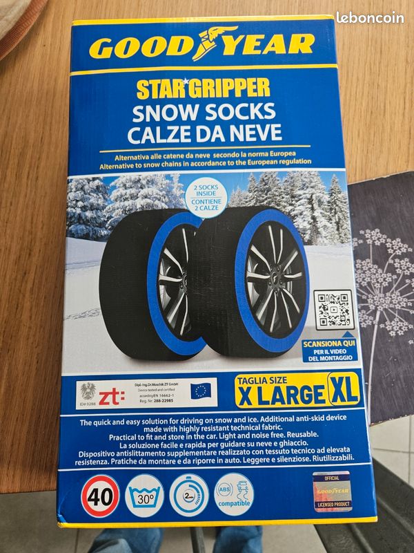 Chaussettes neige goog year Équipement auto