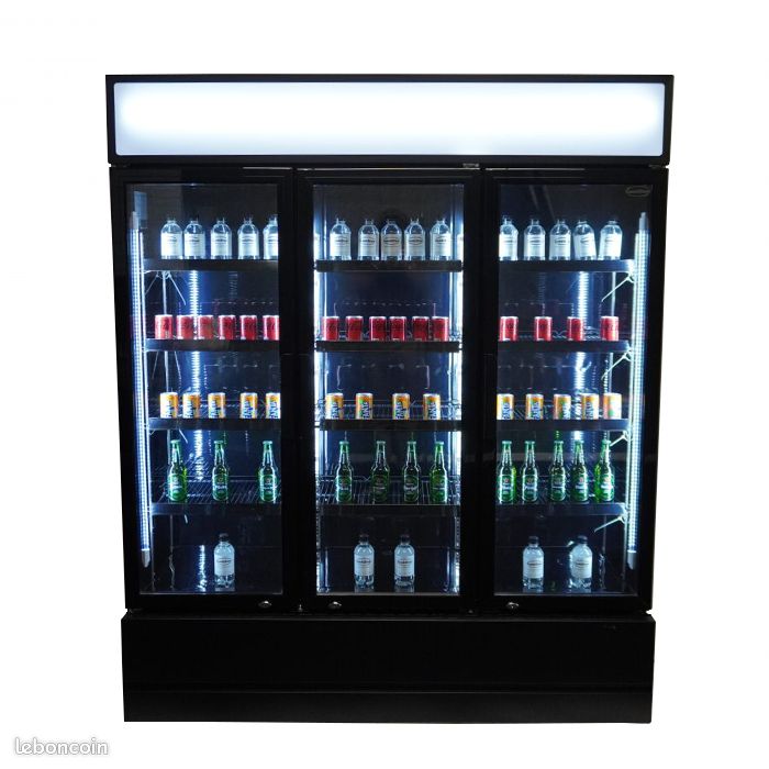 ✅Prix TTC - Vitrine murale réfrigérée frigorifique +1°C/+10°C - 3 portes noire - Livraison Offerte dans toute la France (image 2)