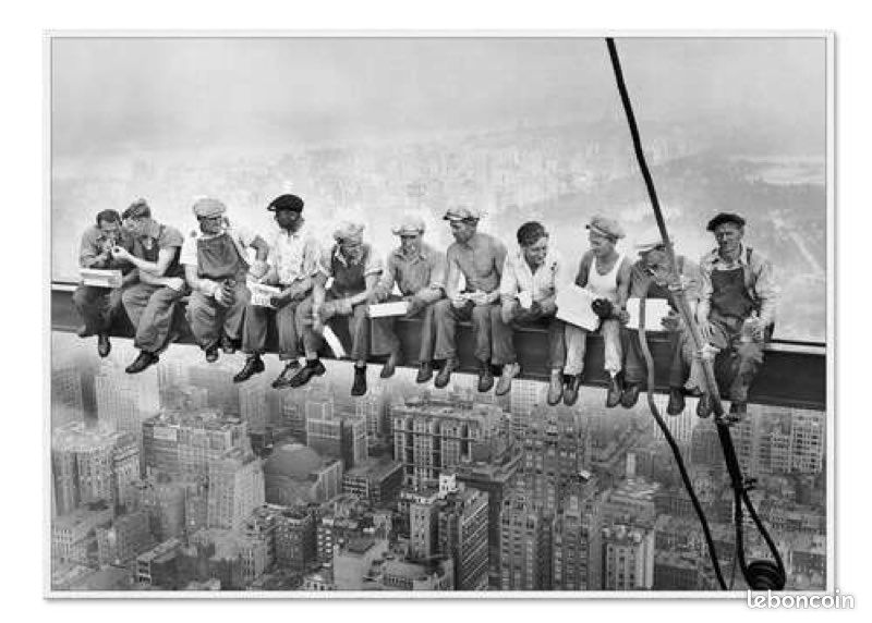 Tableau 90x70 New-York Déjeuner au sommet d'un gratte-ciel (image 1)