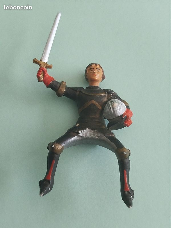 Figurine soldat plastique starlux moyen âge Chevalier archer