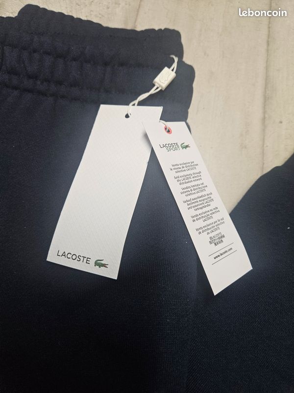 Pantalon de survêtement jogging polaire Lacoste bleu marine taille XS (image 4)