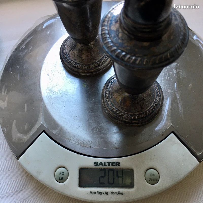 Salière Poivrière Argent Sterling Vintage Crown (US) (image 13)