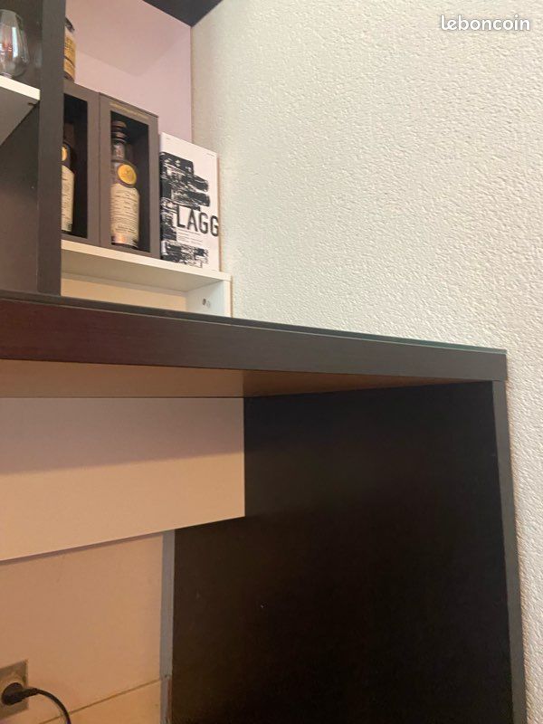 Bureau bois et verre (image 5)