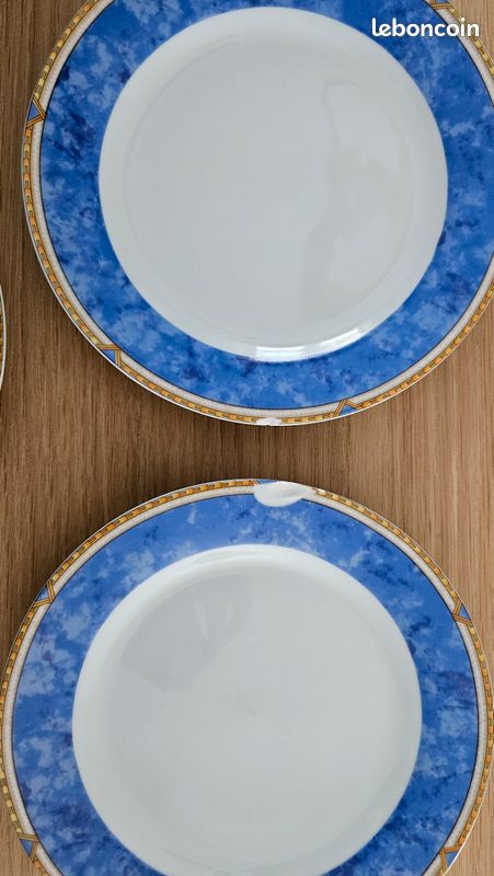Service porcelaine véritable bleu et blanc (image 3)