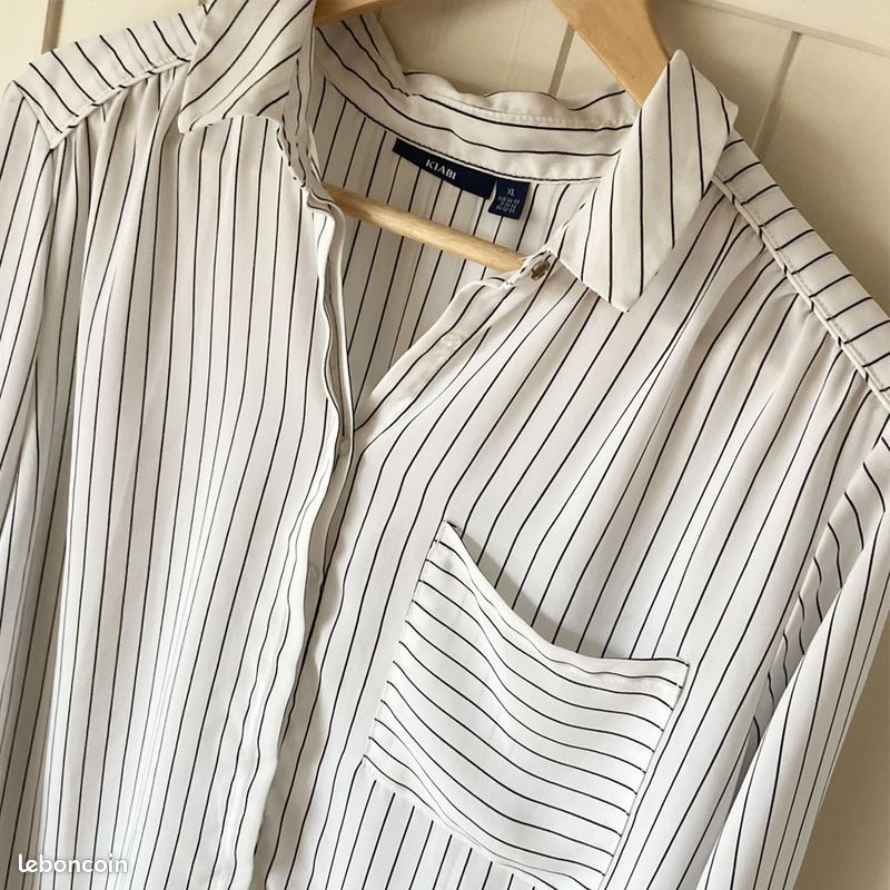 Chemise fluide rayée KIABI XL (image 5)