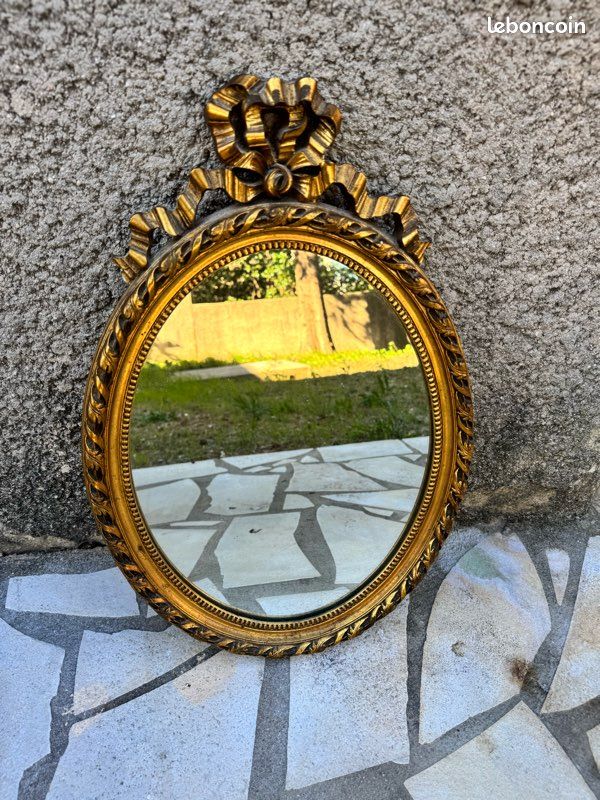 Miroir convexe vieil or César Chehoma
