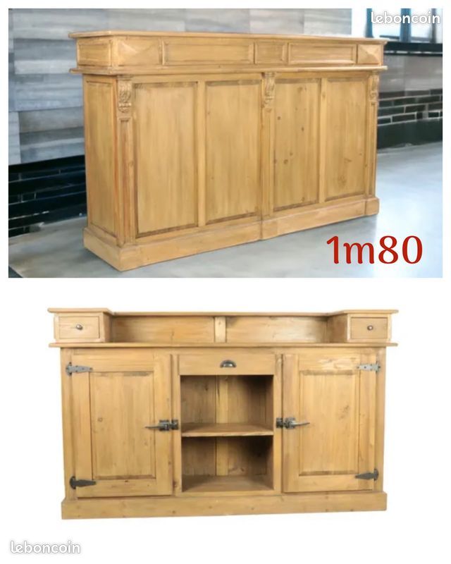 Bar / Comptoir en Bois Naturel (Neuf) - Decoduweb - Livraison Offerte (image 3)
