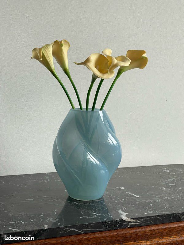 Vase bleu tourbillon made in danemark (image 2)