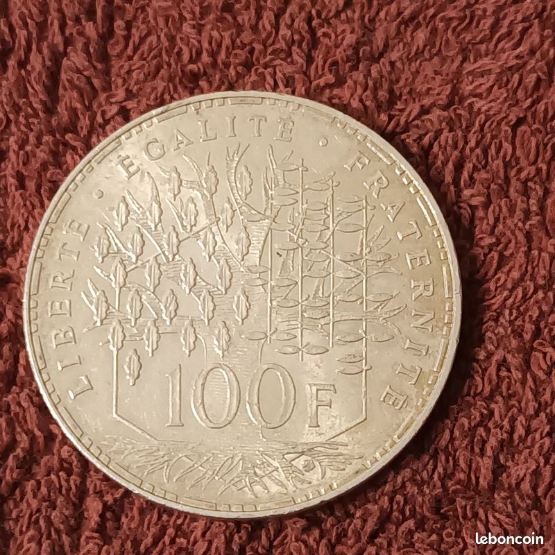 Pièce 100 Francs Argent France – Panthéon 1984 – Monnaie En Argent – Valeur Faciale 100F